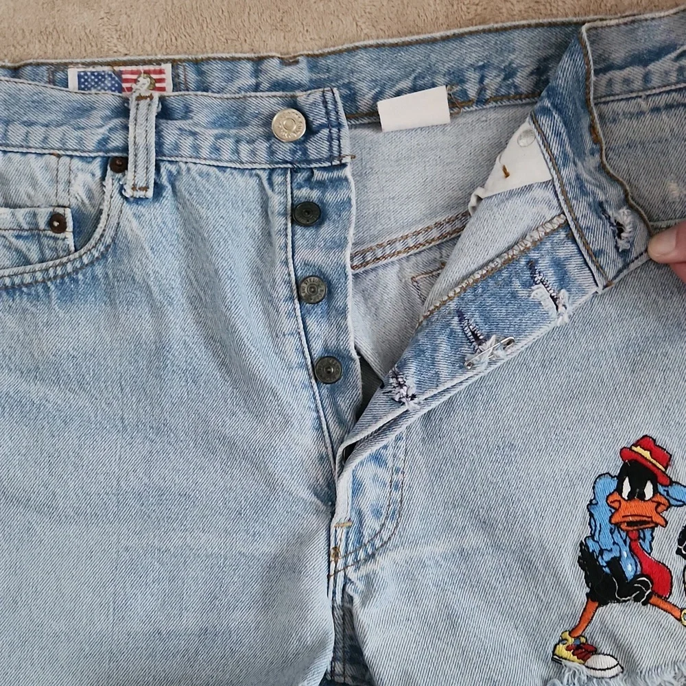 Vintage Button-Fly Jean Cut Offs - Picture 6 of 9